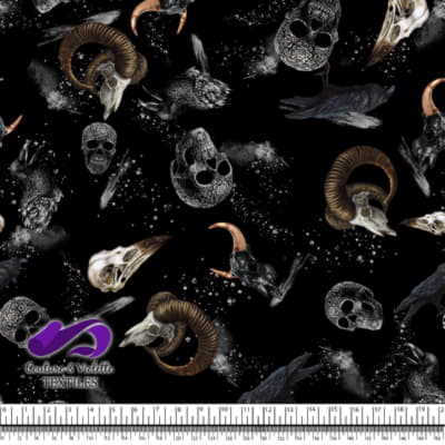 Shadow dream - Skulls and ravens - Black