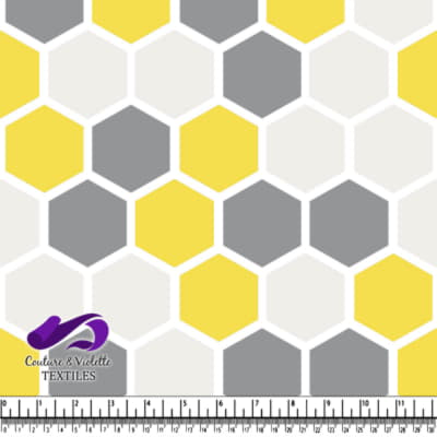 Spring Fling - Yellow and gray honeycomb