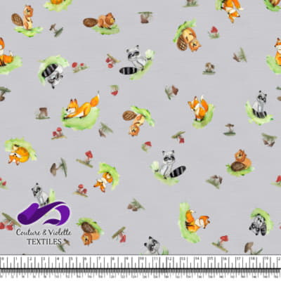 Smalls animals - Woodland animals - lilac cloud