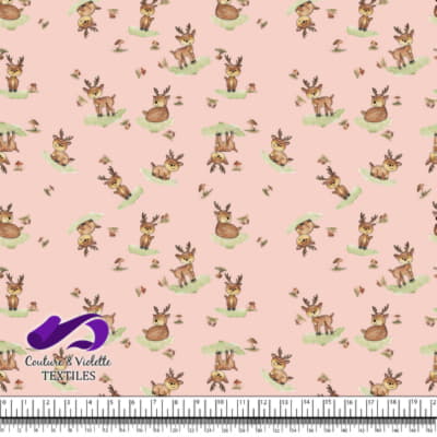 Smalls animals - Deers - Pink cloud