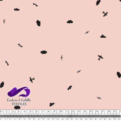 Little aviator - airplanes and clouds - pink cloud