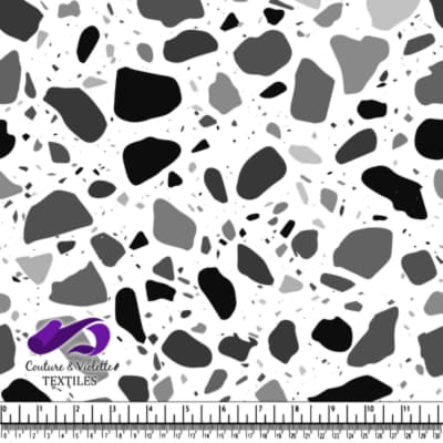 Terrazzo - Chunks Monochrome - White