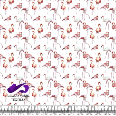 Tropical - Flamingos - White