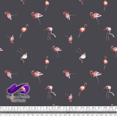 Tropical - Minimalist flamingo - Anthracite