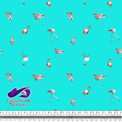 Tropical - Minimalist flamingo - Blue tiffany