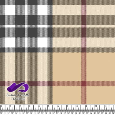 Classique plaid - Beige Brown and Toned Plaid Pattern
