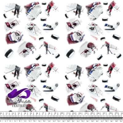 Hockey Players Pucks and Ice Hockey