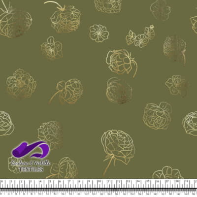 Autumn flowers - Gold - Olive