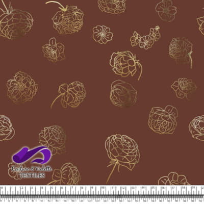 Autumn flowers - Gold - Downtown brown