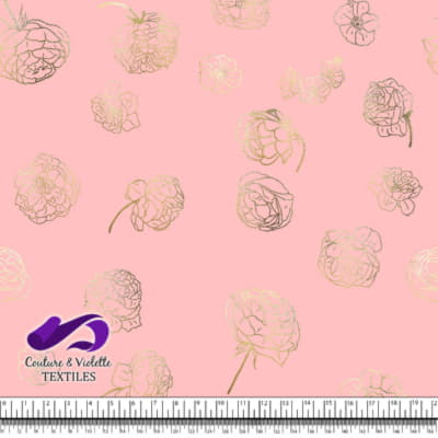 Autumn flowers - Gold - Frist blush pink