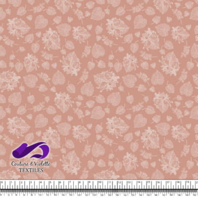 Monstera - Outline white - Dusty pink