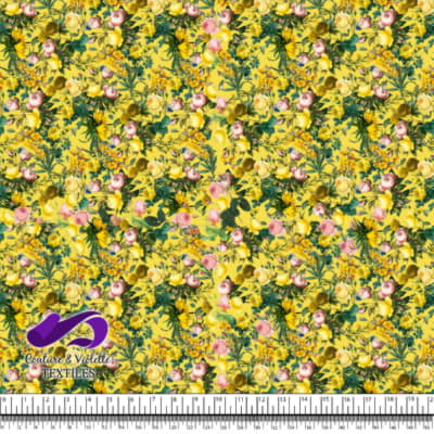 Microflowers - Yellow roses on yellow background