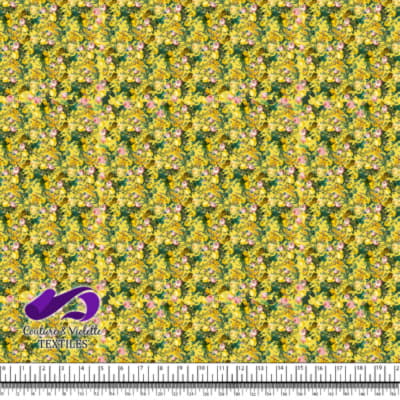 Microflowers - Yellow roses on yellow background