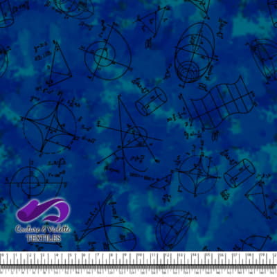 Techno - Mathématiques - Noir sur fond bleu