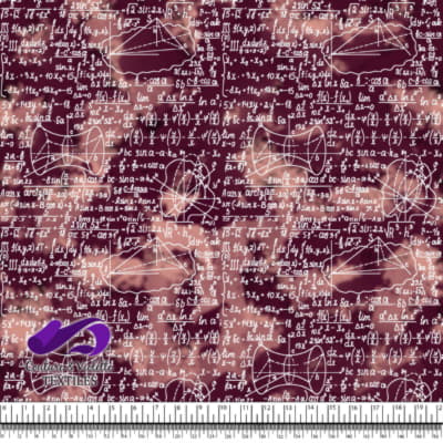 Techno - Algèbre - Blanc sur fond rouge