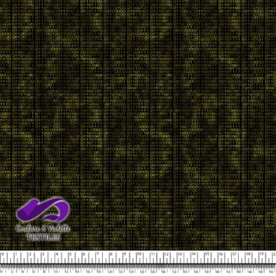 Techno - Binaire - Jaune sur fond noir