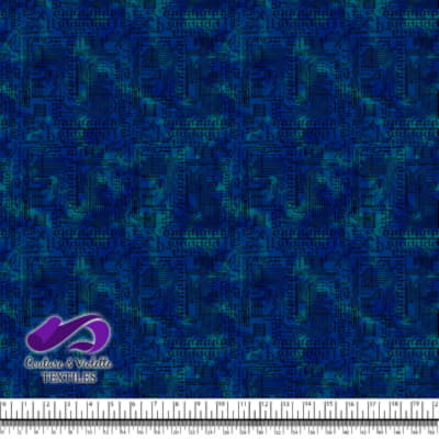 Techno - Circuit - Noir sur fond bleu