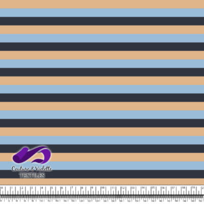 Rayures - After midnight blue sky desert mist beige