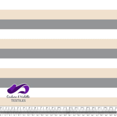 Stripe - Ultimate gray buttercream white
