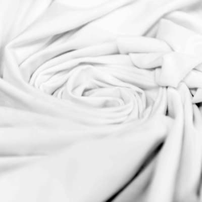 Jersey Coton Organique Spandex Blanc